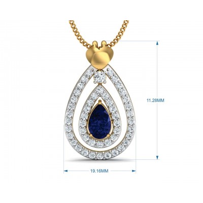 Anchita Sapphire Diamond Pendant